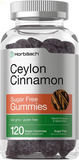Sugar Free Ceylon Cinnamon Gummies 2000Mg | 120 Count | Vegan, Non-Gmo, Gluten Free | Natural Cinnamon & Vanilla Flavor | by