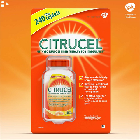 Citrucel Fiber Therapy for Occasional Constipation Relief Caplets, 240 Caplets