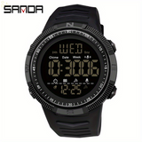 SANDA Men'S 1968.5Inch Waterproof Outdoor Sport Casual Military Wrist Watches, Led Light Stopwatch Alarm Clock Date Calendar Wristwatch, Birthday Christmas Gift