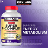 Kirkland Super B-Complex with Electrolytes, 500 Tablets