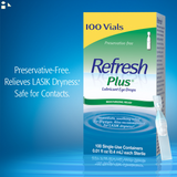 Refresh plus Lubricant Eye Drops, 100 Single Use Containers |Preservative Free