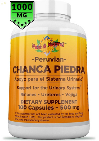 Chanca Piedra 1000Mg per Serving- 100 Capsules Kidney Stones Breaker