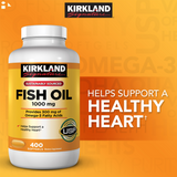 Kirkland Fish Oil 1000 Mg., 400 Softgels | Omega-3 Fatty Acids