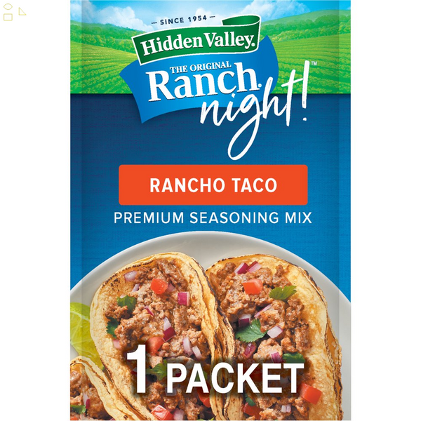 Hidden Valley Ranch Night Rancho Taco Premium Seasoning Mix, 1 Oz Original Recipe 