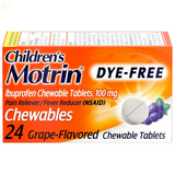 Pack of 2 Children's Motrin Ibuprofen Ages 2-11 Pain & Fever Relief Medicine, 24 Chewable Tablets Each