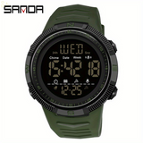 SANDA Men'S 1968.5Inch Waterproof Outdoor Sport Casual Military Wrist Watches, Led Light Stopwatch Alarm Clock Date Calendar Wristwatch, Birthday Christmas Gift