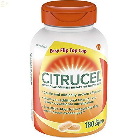 Citrucel Fiber Therapy Caplets for Irregularity, Easy to Swallow Methylcellulose Fiber Caplets, 180 Count