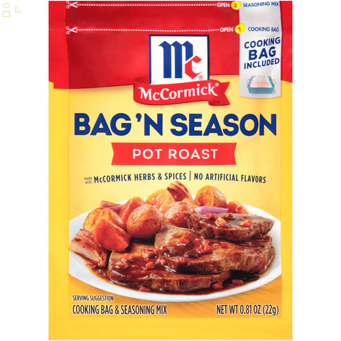 Mccormick Bag 'N Season Pot Roast Seasoning Mix, 0.81 Oz Coatings & Batters