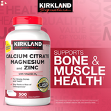 Kirkland Calcium Citrate, Magnesium and Zinc, 500 Tablets