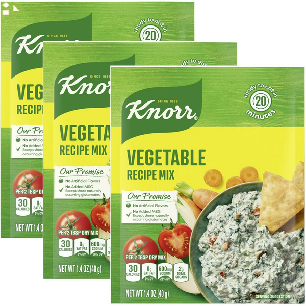 Pack of 3 Knorr Soup Mix and Recipe Mix Vegetable 1.4 Oz