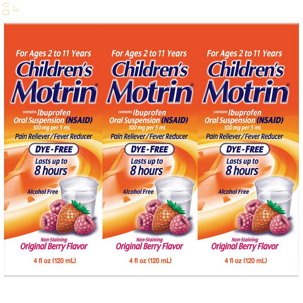 Children'S Motrin Oral Suspension, 4 Ounce (Pack of 3)