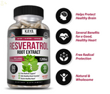 Resveratrol Supplement Anti-Antioxidants, Brain Support, Radiant Skin