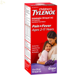 Children'S Tylenol Pain + Fever Relief Cold Medicine, Grape, 4 Fl. Oz