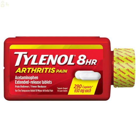 Tylenol 8 Hour Acetaminophen 650 Mg Arthritis & Joint Pain, 290 Caplets