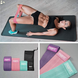 Resistance Bands for Butt, Legs, Thigh & Hip, Fabric Cloth Exercise Loop Bands Yoga, Pilates | Fitness Workout Strength Bands for Booty & Slim Body | Gym & home | Set of 3 