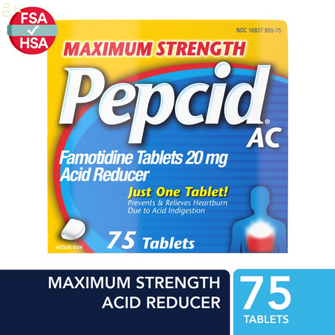 Pepcid AC Maximum Strength for Heartburn Prevention & Relief, 75 Ct