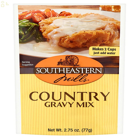 Southeastern Mills Gravy Mix Packet, Country Gravy Mix, Makes 2 Cups of Gravy, Just Add Water, Ready in 10 Minutes, 2.75-Ounce Packet