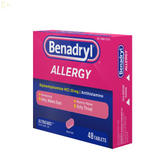 Benadryl Ultratabs Antihistamine Cold & Allergy Relief Tablets, 48 Ct