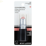 COVERGIRL Continuous Color Lipstick, 10 Sugar Almond, 0.13 Oz, Moisturizing Lipstick, Long Lasting Lipstick, Extended Palette of Shades, Keeps Lips Soft