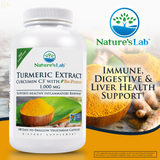 Nature'S Lab Turmeric Curcumin C3 1000Mg., 180 Vegetarian Capsules | Supports Inflammation Health