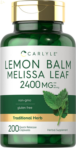 Melissa Lemon Balm | 200 Capsules | Non-Gmo and Gluten Free Formula | Melissa Leaf Traditional Herbal Supplement | Super Concentrated Extract