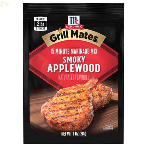 Mccormick Grill Mates Marinade Mix - Smoky Applewood, 1 Oz Cooking Sauces & Marinades