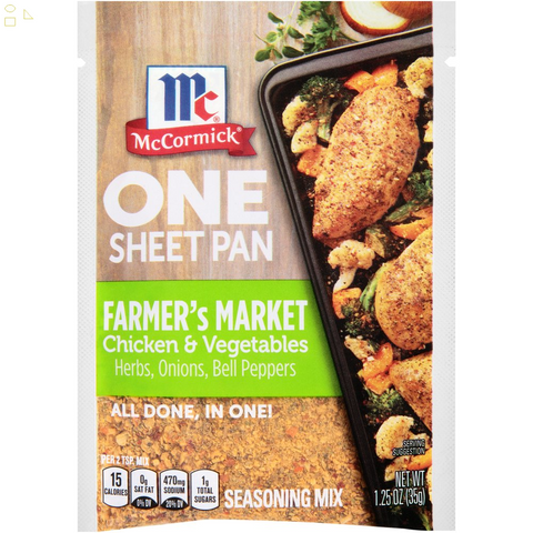 Mccormick Chicken Seasoning Mix - Farmer'S Market, 1.25 Oz Original Recipe 
