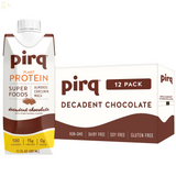 Pirq Plant-Based Protein Shakes, Decadent Chocolate, 11 Fl Oz, 12-Pack
