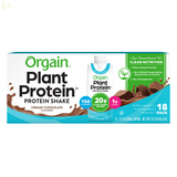 Orgain Plant-Based Protein Shake Chocolate 11 Fl Oz, 18-Pack
