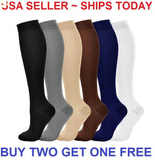 Compression Socks Stockings Womens Mens Knee High Medical 20-30 Mmhg S/M-X/XL