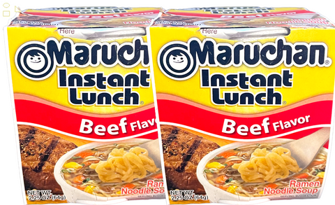 Maruchan Instant Lunch BEEF Flavor Ramen Noodles Soup Cups 2.25 Oz Pack of 2 
