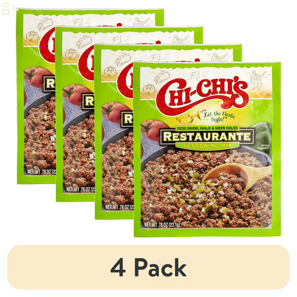 (4 Pack) CHI-CHI'S Restaurante Seasonings Mix, 0.78 Oz Plastic Pouch