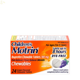 Children'S Motrin Dye-Free Ibuprofen Chewable Tablets, Grape, 24 Ct