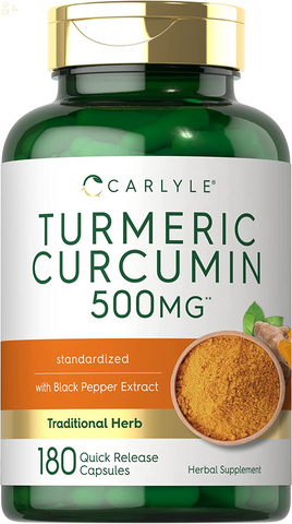 Turmeric Curcumin with Bioperine | 500 Mg | 180 Powder Capsules | Joint Support Complex with Black Pepper | Non-Gmo, Gluten Free Supplement