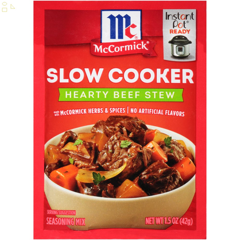 Mccormick Slow Cooker Beef Stew Seasoning Mix - Hearty, 1.5 Oz Mixed Spices & Seasonings