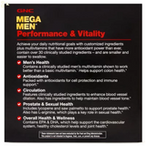 2 Pack GNC Mega Men Performance & Vitality Vitapak (30 Ct.) each 