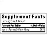 Nature Made Iron, 65 Mg, 365 Tablets | Vital For Red Blood Cell Formation Bundle with Copyrighted OFFERTOGO Healthy Life Guide