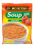 Pack Of 3 La Moderna Alphabet Soup | Fun Natural Tomato & Chicken Broth, Noodle Soup, 3 Oz Each | Authentic Mexican Soap