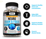 (2 Pack) Brain & Focus, Memory, Function, Clarity Nootropic Supplement | Compare To Focus Factor Active Ingredients 