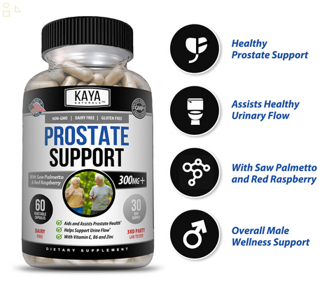 Prostate Supplement - Reduce Frequent Urges to Urinate 360mg, 60 ct | Compare to Super Beta Active Ingredients Prostate Health and Urine Flow Support | Pygeum Africanum, Plant Sterol Complex, Pygeum, Red Raspberry, Saw Palmetto, Vitamin B6 & E, Zinc