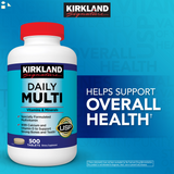 Kirkland Daily Multivitamins , 500 Tablets With 31 Vitamins & Minerals Full Spectrum