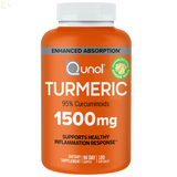 2 Pack Qunol Turmeric 1,500 mg., 180 Capsules each 95% curcuminoids