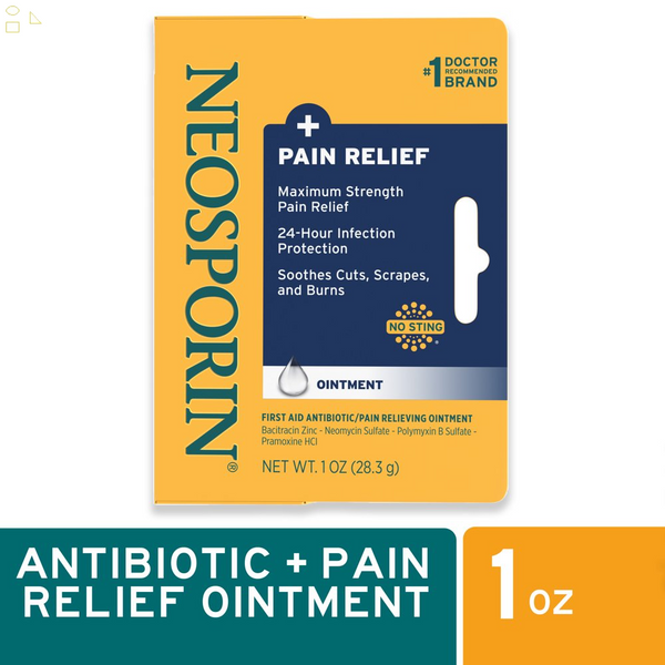 Neosporin + Pain Relief Dual Action Topical Antibiotic Ointment, 1 Oz