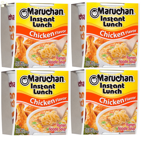 Maruchan Ramen Noodle Soup Instant Lunch Chicken Flavor 2.25 Oz Pack of 4