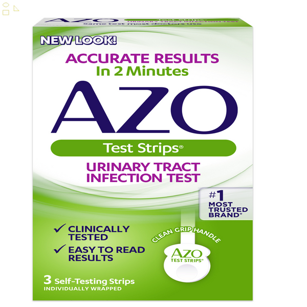AZO Urinary Tract Infection Test Strips, Accurate Results in 2 Minutes, Clinically Tested, 3 Count