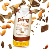 Pirq Plant-Based Protein Shakes, Decadent Chocolate, 11 Fl Oz, 12-Pack