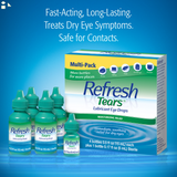 Refresh Tears Lubricant Eye Drops Multi-Pack, 65 Ml | 4 Bottles, 15 Milliliters Each