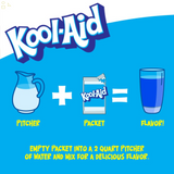 Pack Of 3 Kool-Aid Unsweetened Blue Raspberry Lemonade Artificially Flavored Powdered Drink Mix, 0.22 Oz. Packet