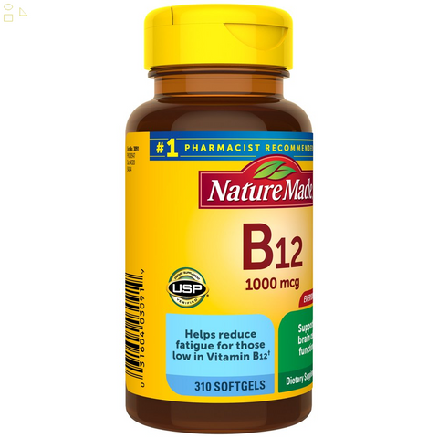 Nature Made Vitamin B12 1000 Mcg Softgels, Dietary Supplement, 310 Count