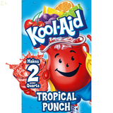 Pack Of 3 Kool-Aid Unsweetened Tropical Punch Artificially Flavored Powdered Drink Mix, 0.16 Oz. Packet